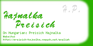 hajnalka preisich business card